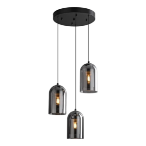 Modern Amber Glass E27 Cord Pendant Light