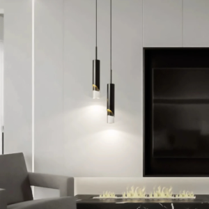 Minimalist Copper Crystal Pendant Light