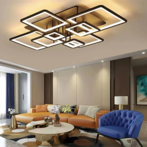 Modern Acrylic Multi-Head LED Pendant Light Black