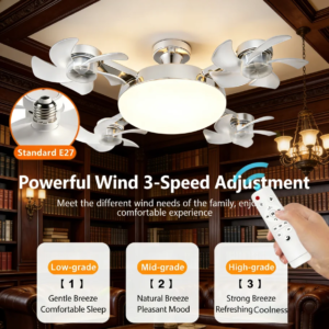 2-in-1 E27 Drone Ceiling Fan Light