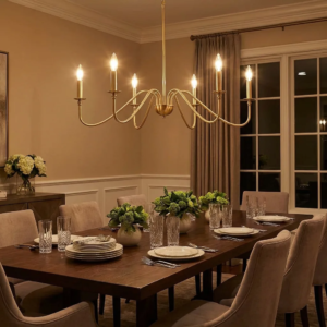 Vintage Black Gold E14 Chandelier