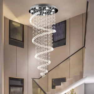 Spiral Crystal LED Ceiling Chandelier