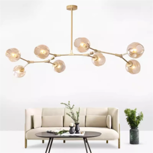 Nordic Multi-Head Glass Globe Pendant Light