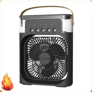 3-in-1 mini air cooler with LED night light and humidifier