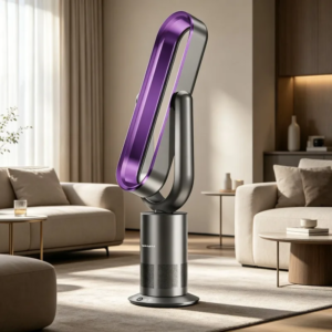 Bladeless tower fan with remote control