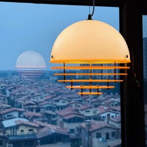 Sunset Reflection Glass Pendant Light for Kitchen Island, Bedroom, Hallway