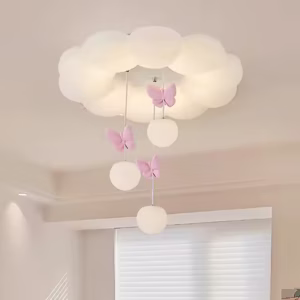 Children's Room Princess Cloud Ceiling Light Pink Bow