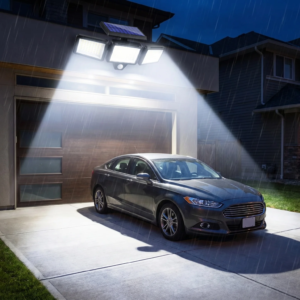 3-Head Adjustable Solar Wall Light with Remote Control Motion Sensor
