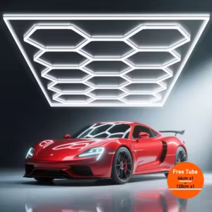 Hexagon LED Lighting for Garage Workshop