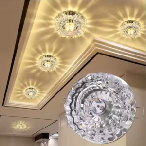 LED Ceiling Lights 3W 5W 10W Modern Crystal Aisle Flush
