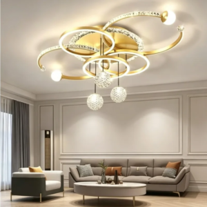 Modern luxury pendant with crystal ball drops