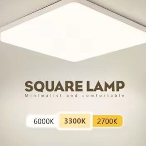 MARPOU Square LED Ceiling Lamp Bedroom Lighting Neutral White Cold White
