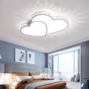 Modern Heart Shaped Ceiling Light Crystal LED Flush Mount