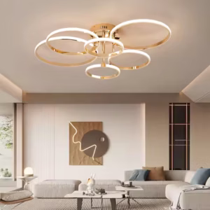 Modern LED Ceiling Chandelier Round Dimmable