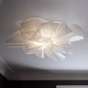 Nordic Classic Ceiling Lamp Black White PVC Designer