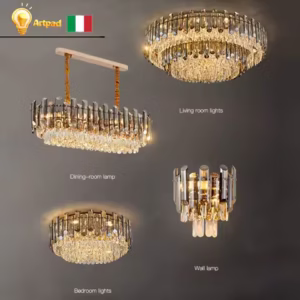Nordic LED Crystal Ceiling Chandelier Gold Luxury