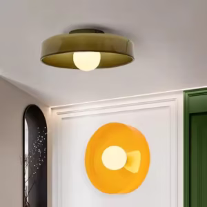 Nordic LED Glass Ceiling Light Simple Retro