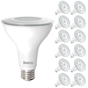 PAR30 long neck dimmable LED flood light bulb, E26 base