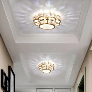 Modern round LED flush mount chandelier