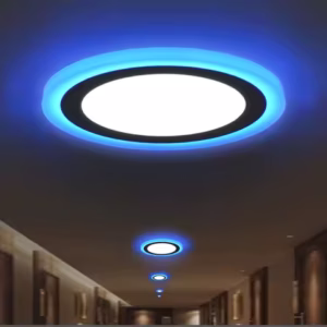 Two-Color Panel Ceiling Light Dimmable Recessed Downlight