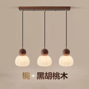 Cream Nordic Pumpkin Pendant Light E27 for Kids Room, Bedside, Restaurant