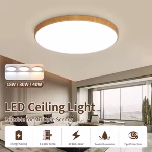Wood Grain Ceiling Lamp Indoor Bathroom Panel